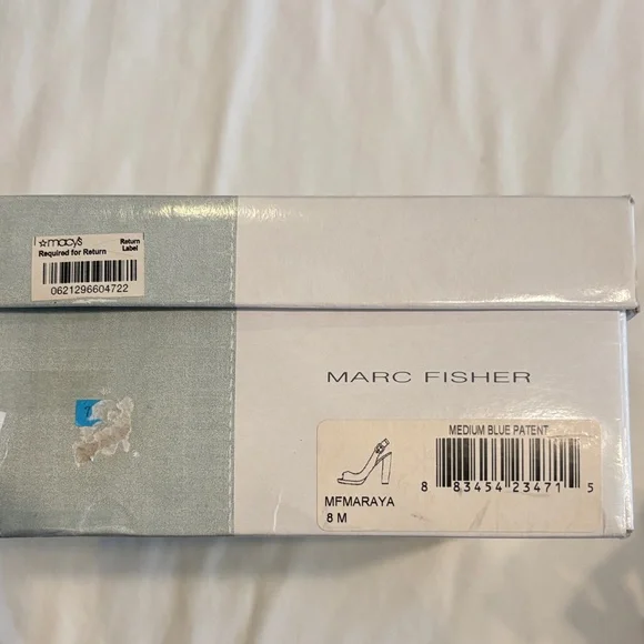 Marc Fisher Navy Peep-Toe Heels - Picture 5 of 8